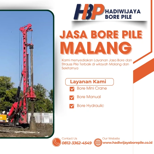 Jasa Bore Pile Malang Pengerjaan Menggunakan Mesin Hydraulic-HADIWIJAYA BORE PILE